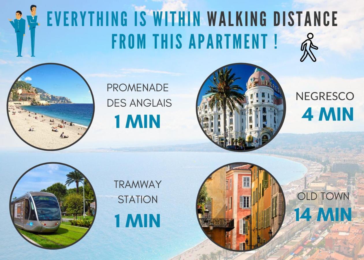 Nestor&jeeves - Gloria Beach - Very Close Sea - Prestigious Building Appartement Nice